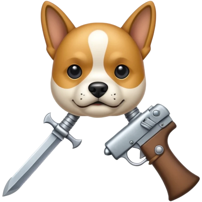Make a weapon Dog shape emoji