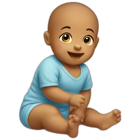 baby playing on mat emoji