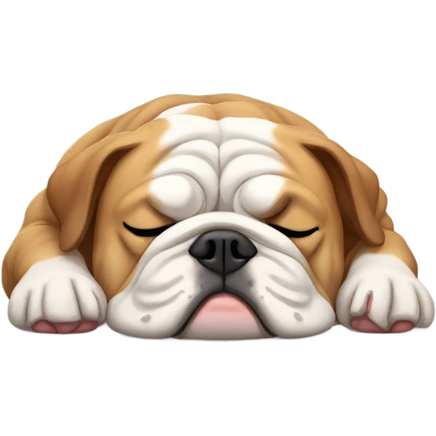 English Bulldog sleeping emoji