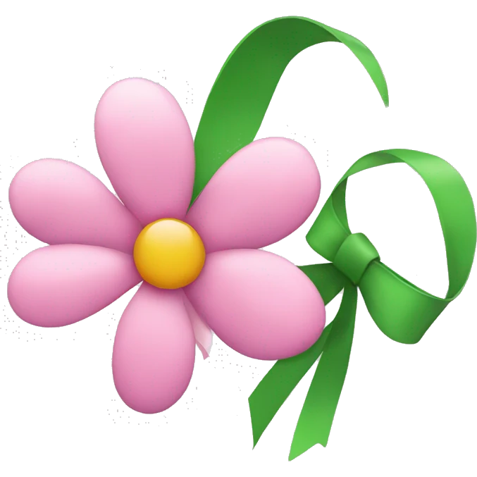 A flower with a bow emoji