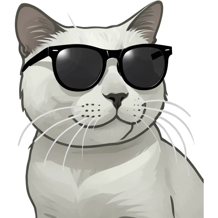 Cat with sunglasses emoji
