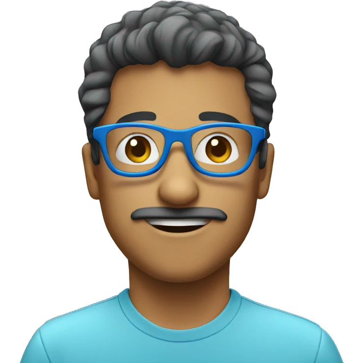 Glasses blue emoji