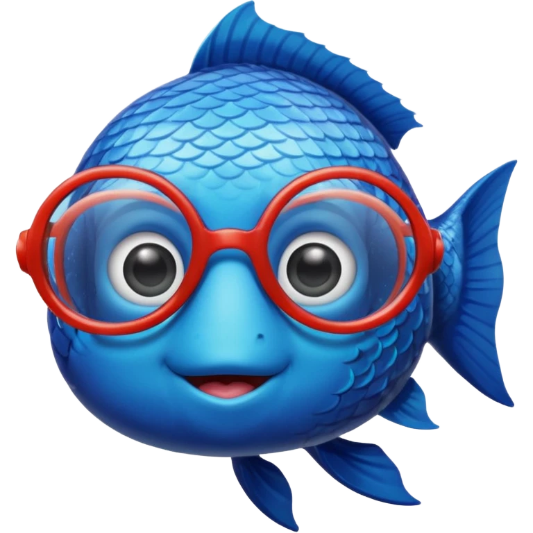 Create a fish wearing glasses emoji