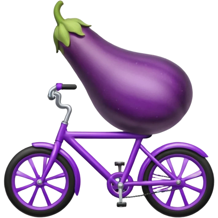 Eggplant riding bike emoji