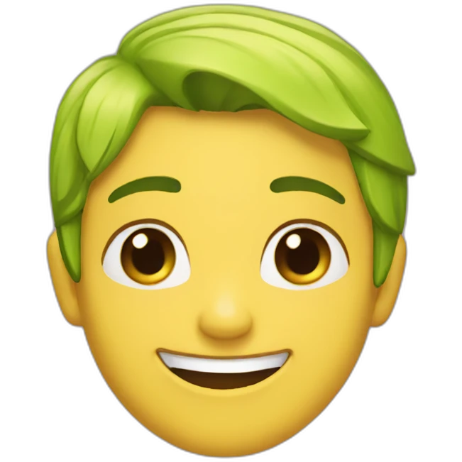 cara sonriente verde emoji