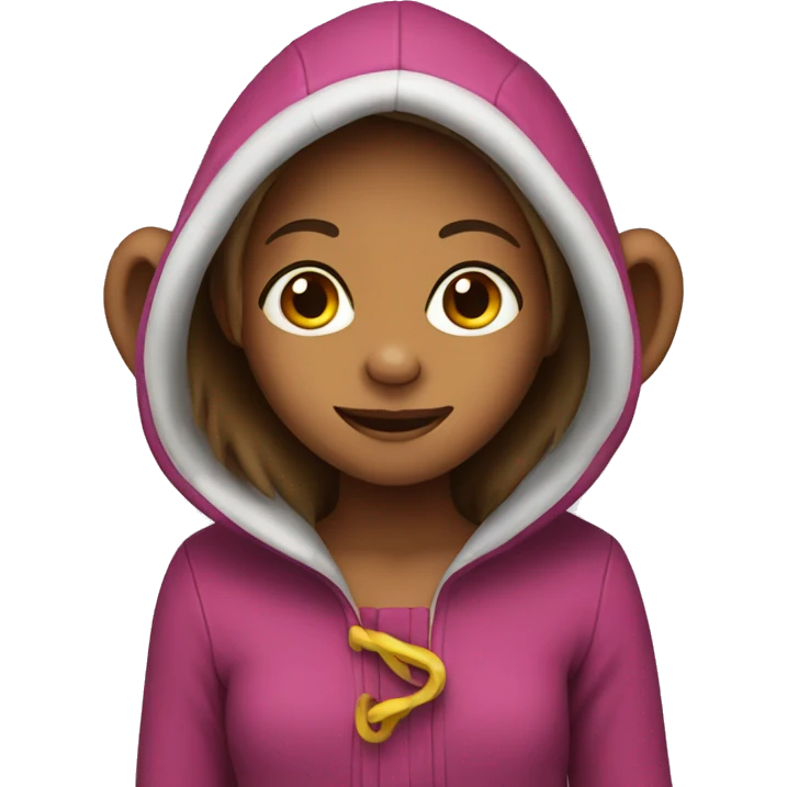 Girl in monkey costume emoji