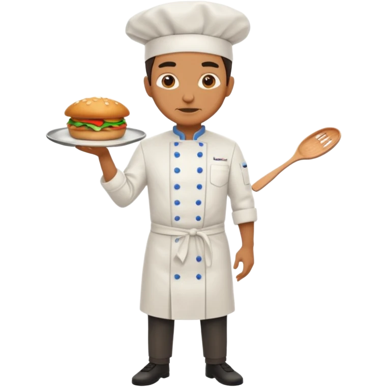 High resolution of   realistic full body chef distorted , no extra hybrid emoji