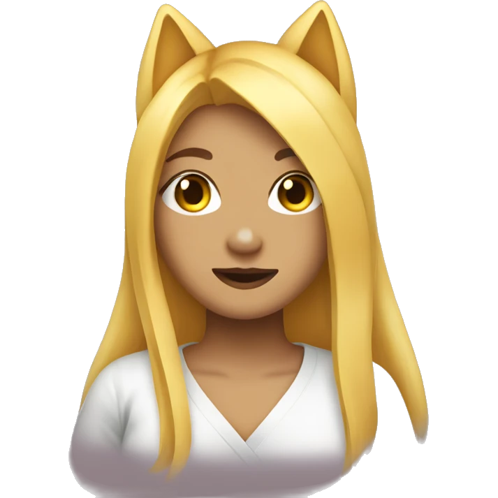 Girl called Akita neru with long yellow hair emoji