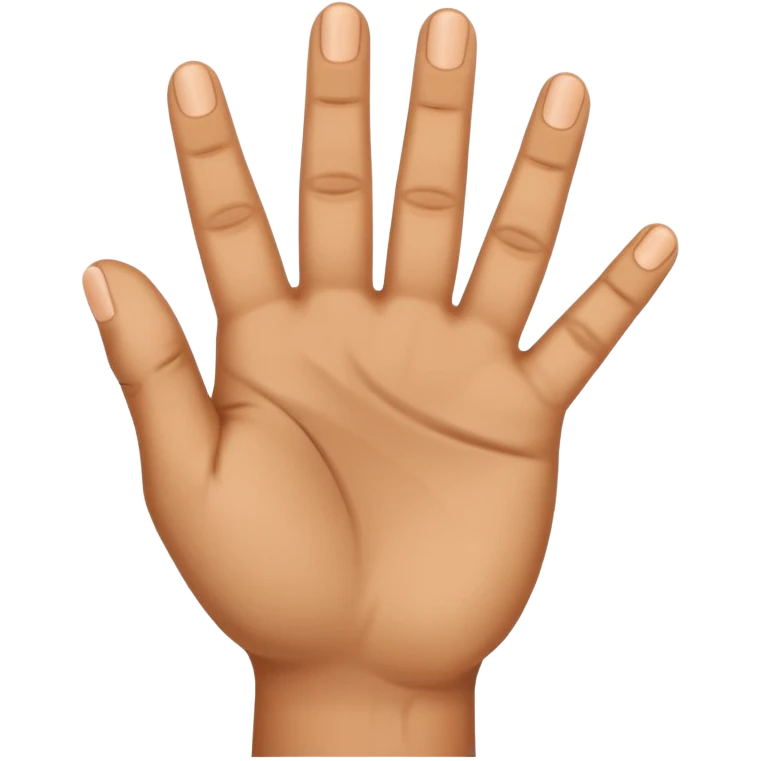 A finger pointing to a hand with three fingers up. make the finger point to the base knuckle of the three fingers that are up emoji