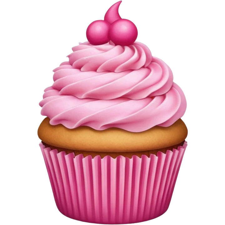 cupcake with pink icing emoji