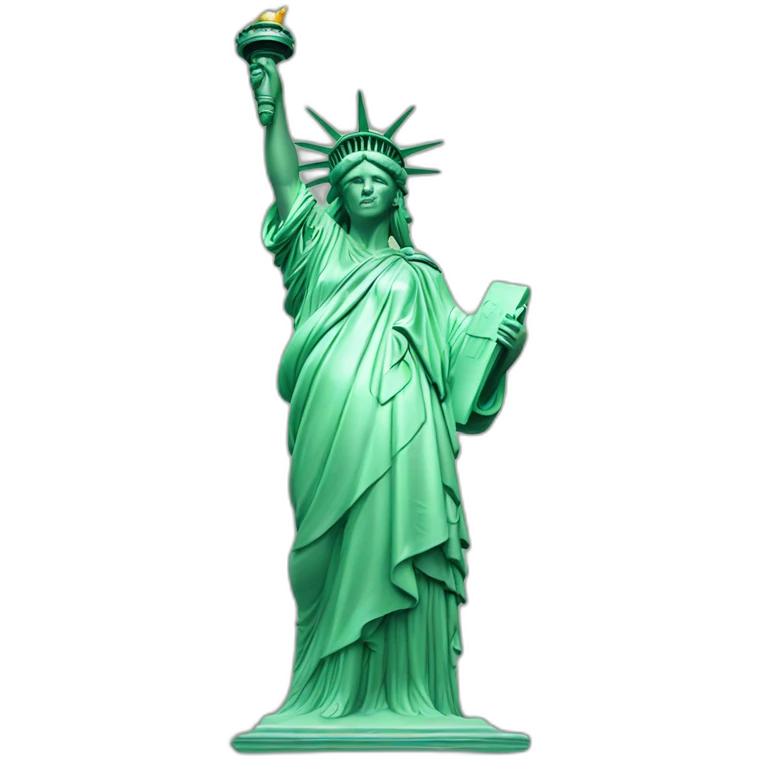 Statue of liberty  dess like santa claus emoji