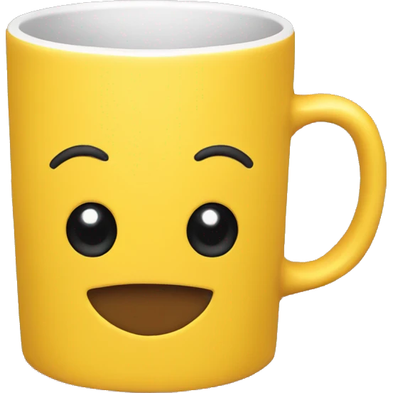 Plain yellow mug  emoji