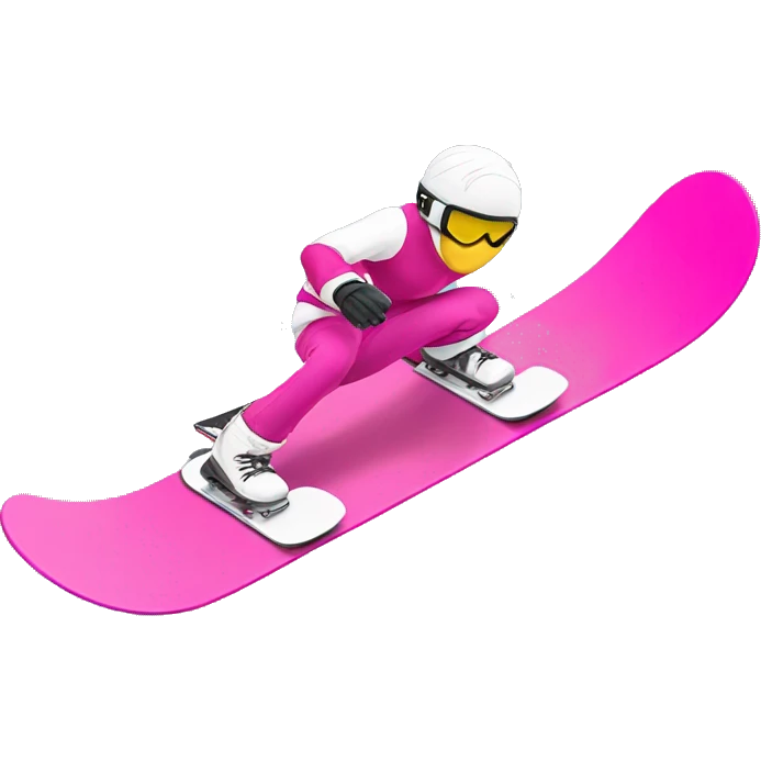 Pink snowboard breaking in half  emoji