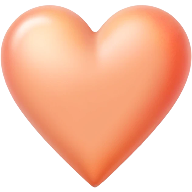 Pastel peach color heart emoji