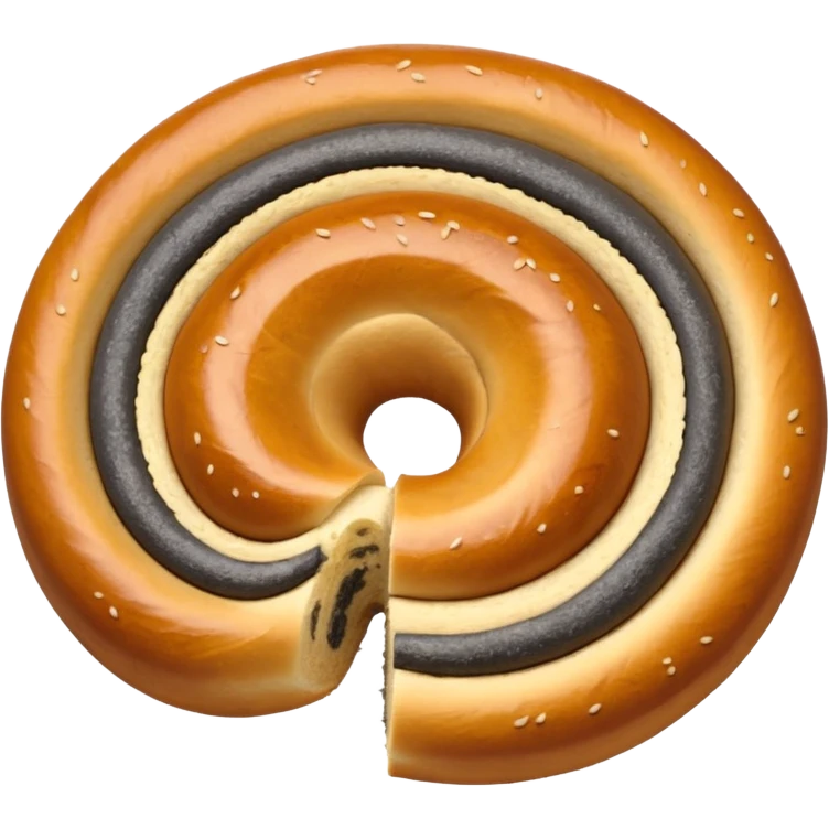 make an emoji of poppy seed roll, so that it looked like a cinnabon emoji