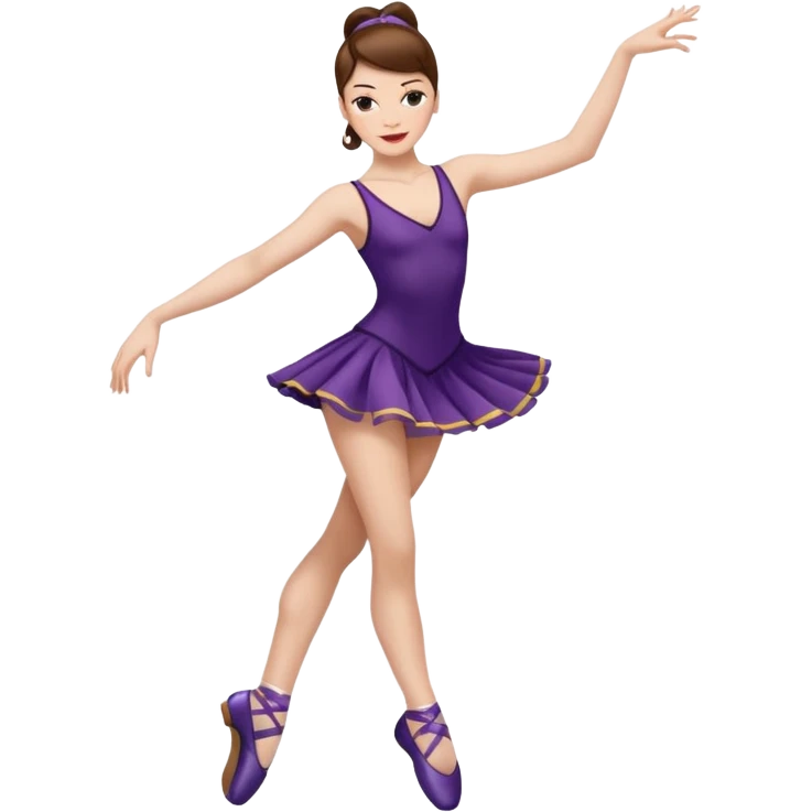 Jazz dancer white with brown hair wearing jazz shoes  emoji