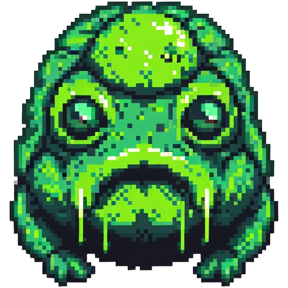 classic green blob slime monster emoji