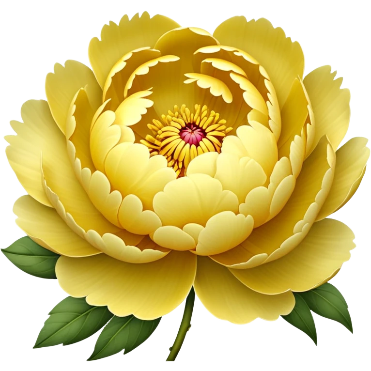 yellow peony emoji
