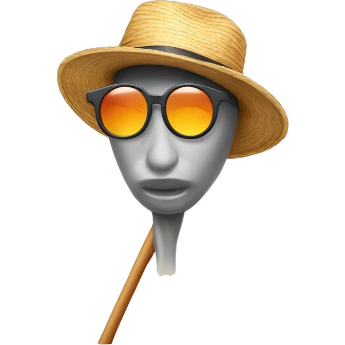 Cane con cappello e occhiali  da sole emoji