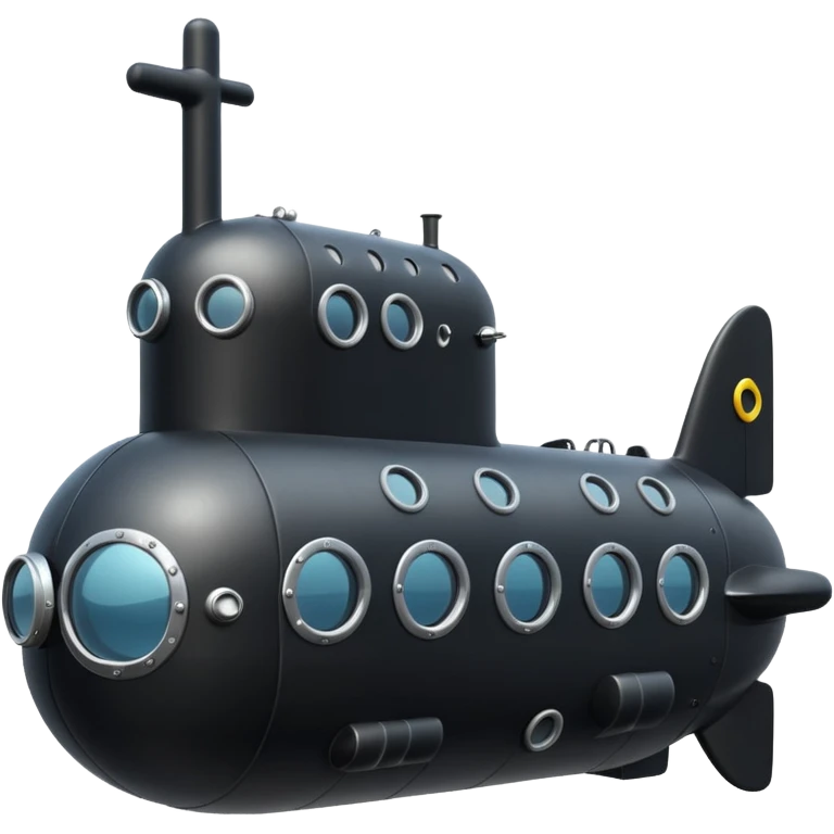 can you generate an emoji of a black submarine with two portholes? emoji