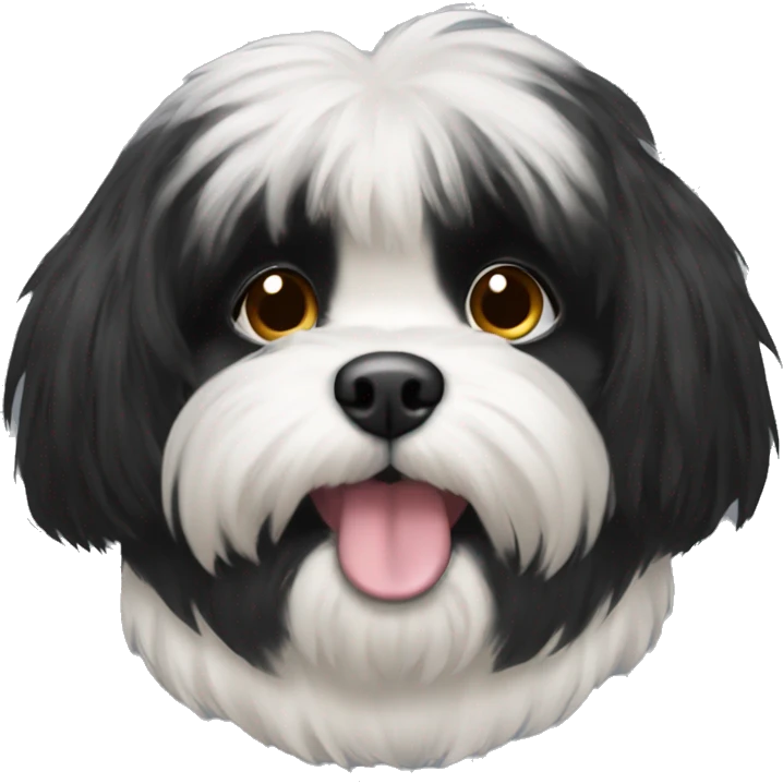 Shitzu black hair emoji