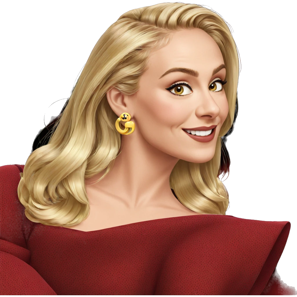 smiling blonde girl with earrings emoji