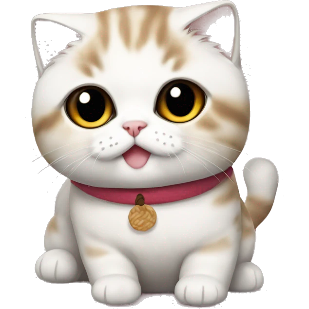 sushi Scottish fold cat emoji