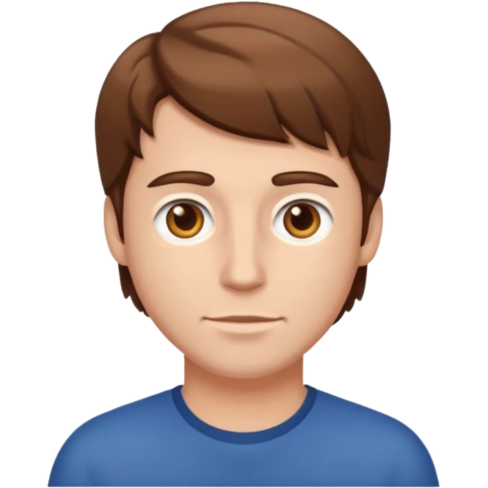 hazme un senor blanco  con pelo cafe  emoji