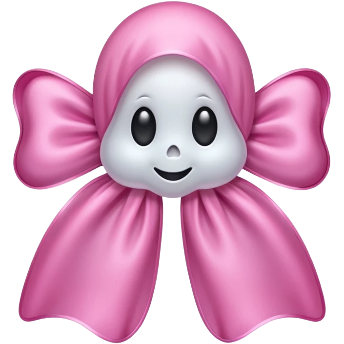 bow pink with ghost emoji