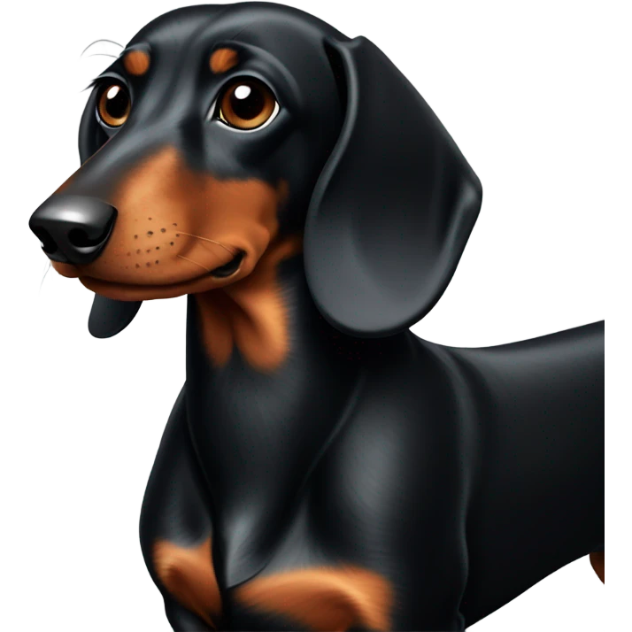 solid black daschund emoji