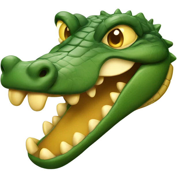 2025 alligator with golden smile  emoji