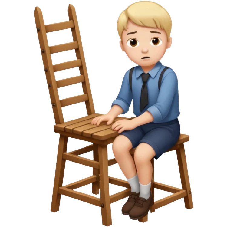 Boy tied to chair emoji