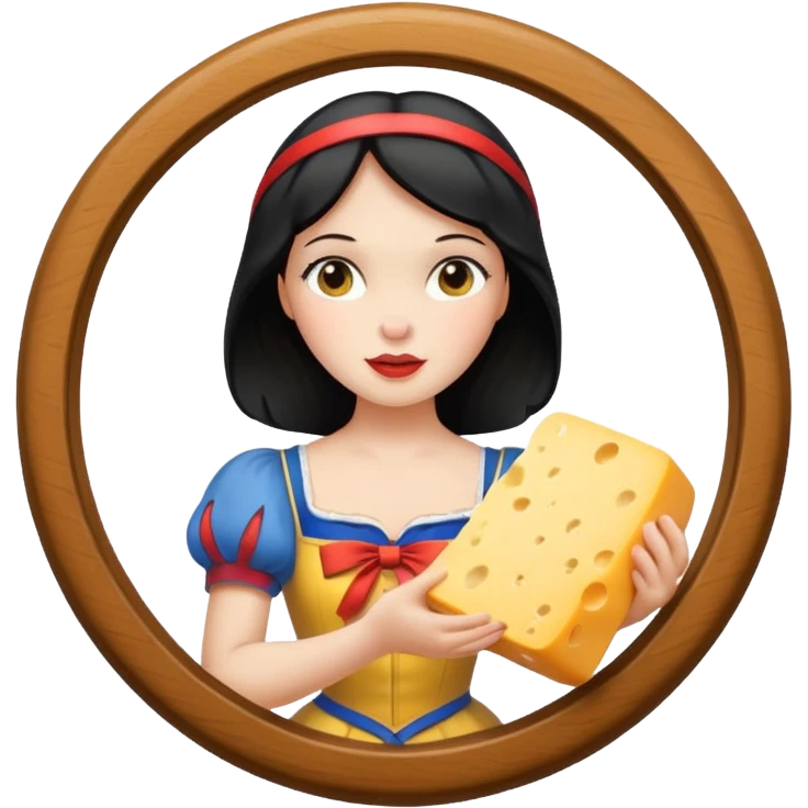 Disney Snow White with cheese emoji