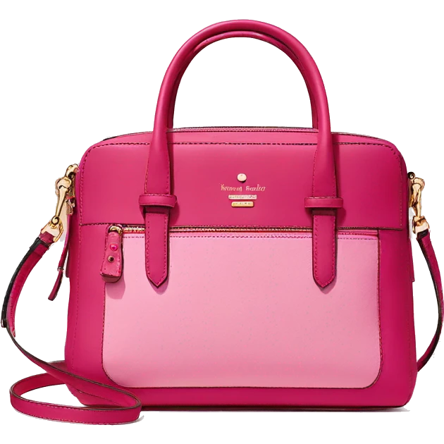 Realistic raspberry color kate spade satchel purse.  emoji