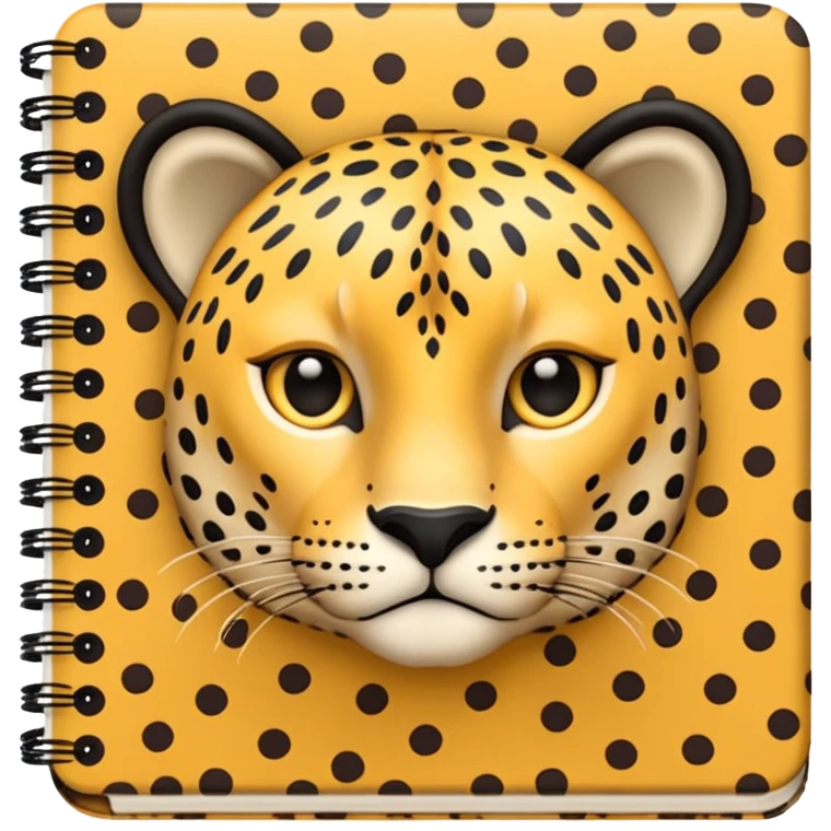 leopard patterned notebook emoji