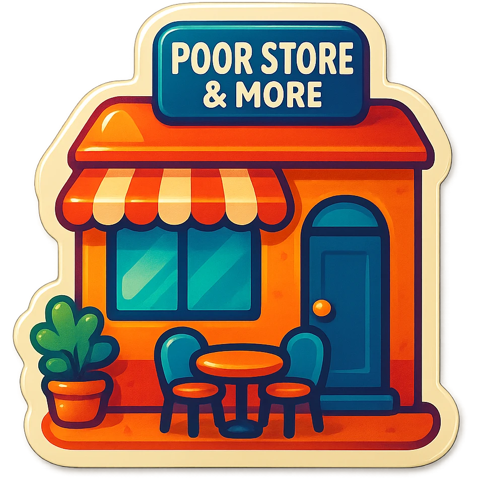 Cafe named poor store & More emoji