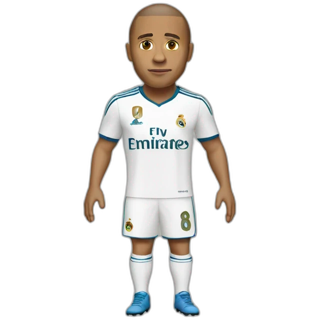 roberto carlos full body with real madrid jersey emoji