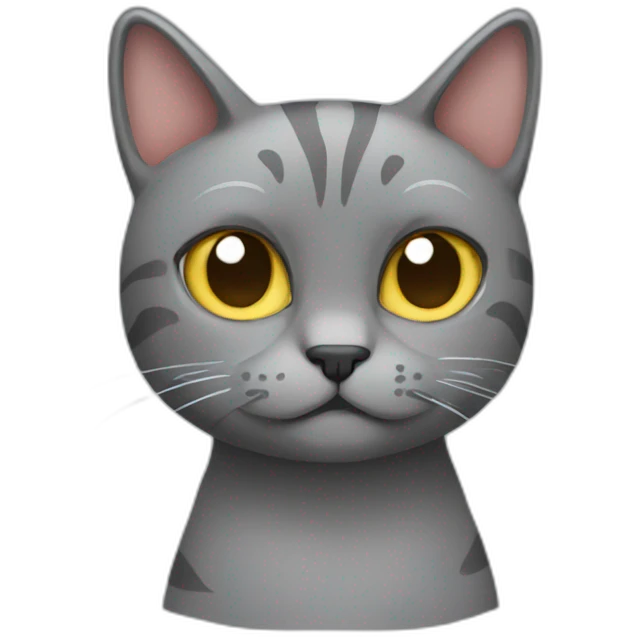 Grey cat saying no emoji