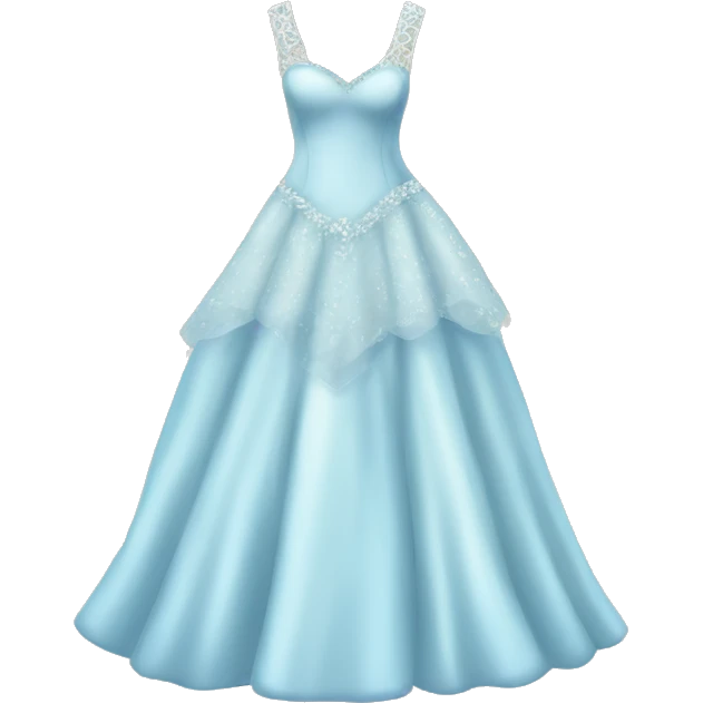 pastel blue wedding dress emoji