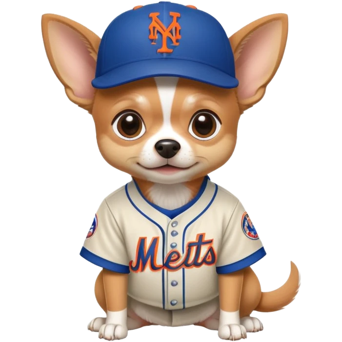 chiahuahua in mets outfit emoji