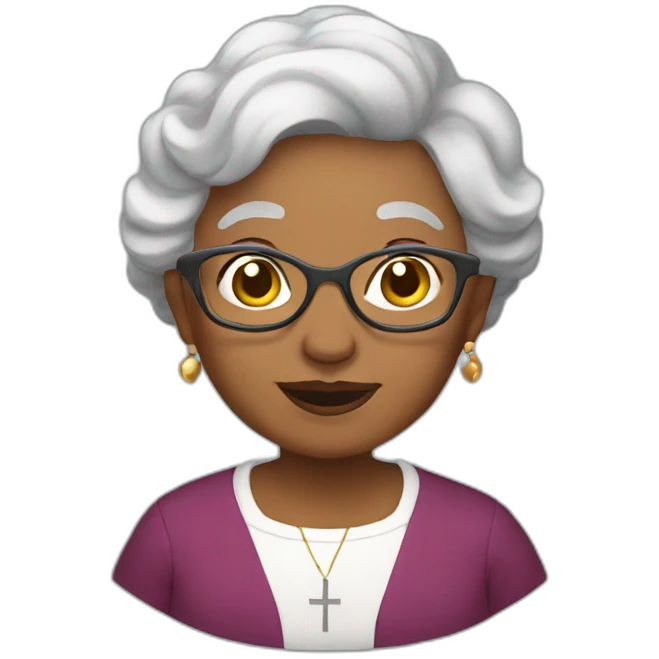 Granny in church emoji