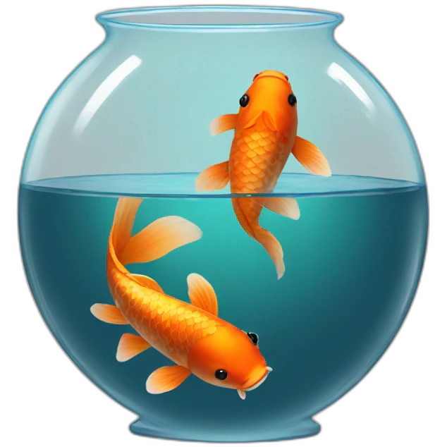 koi in a big fish bowl emoji
