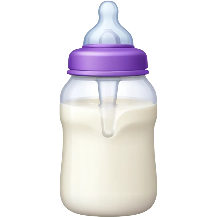 baby bottle white and purple emoji