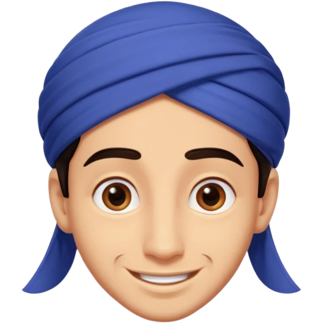 Alladin face only cute face young face emoji