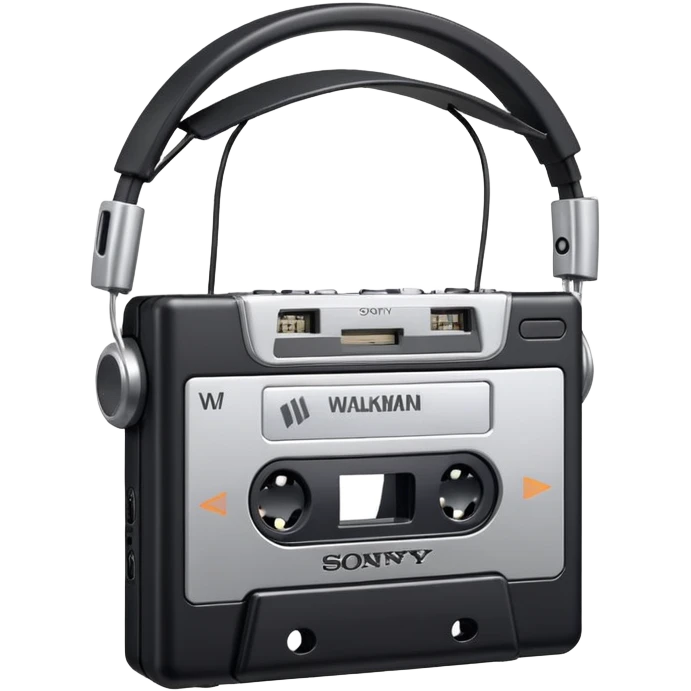 Sony Walkman cassette player with headphones emoji