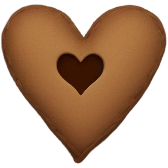 Brown flannel heart  emoji