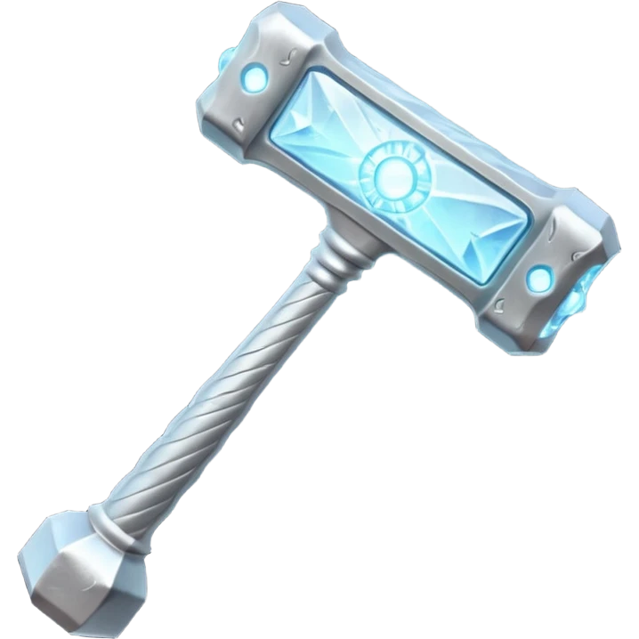 fantasy glowing magical hammer weapon, suitable for an emoji emoji