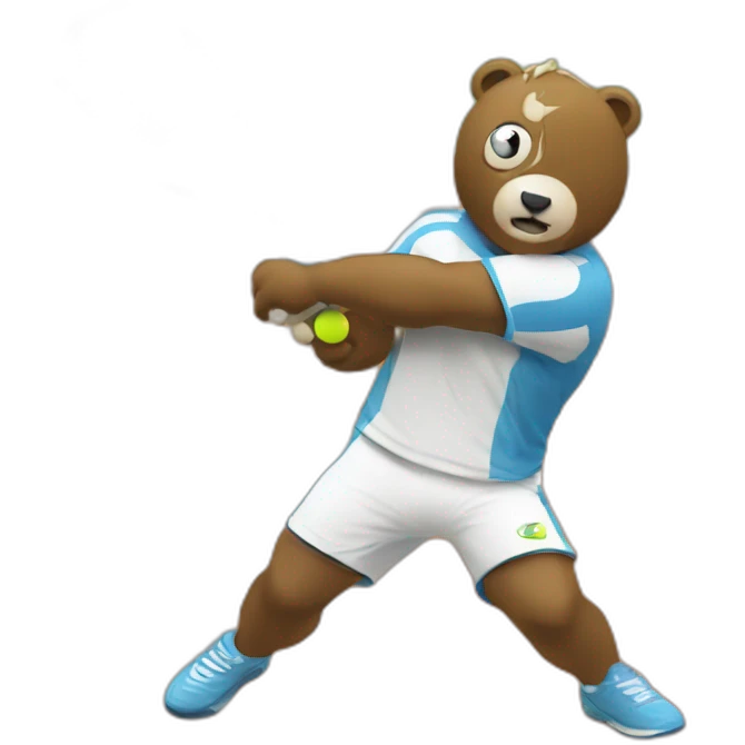 osito jugando al padel emoji