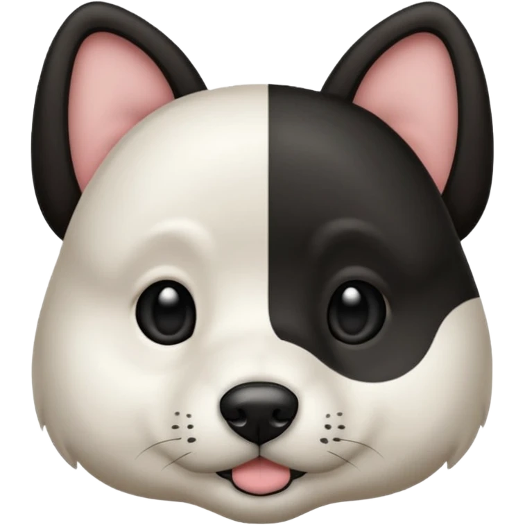 Chien noir avec bande blanche sur le poitrail  emoji
