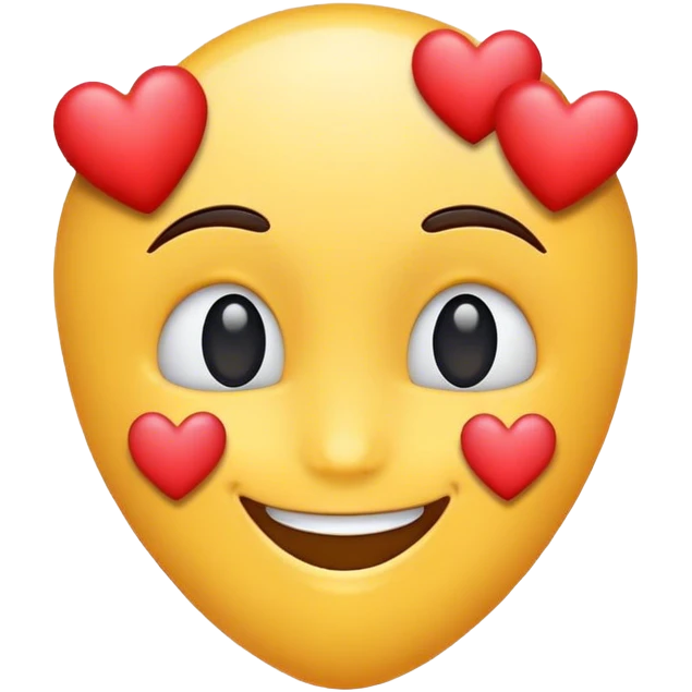 smile with hearts  emoji